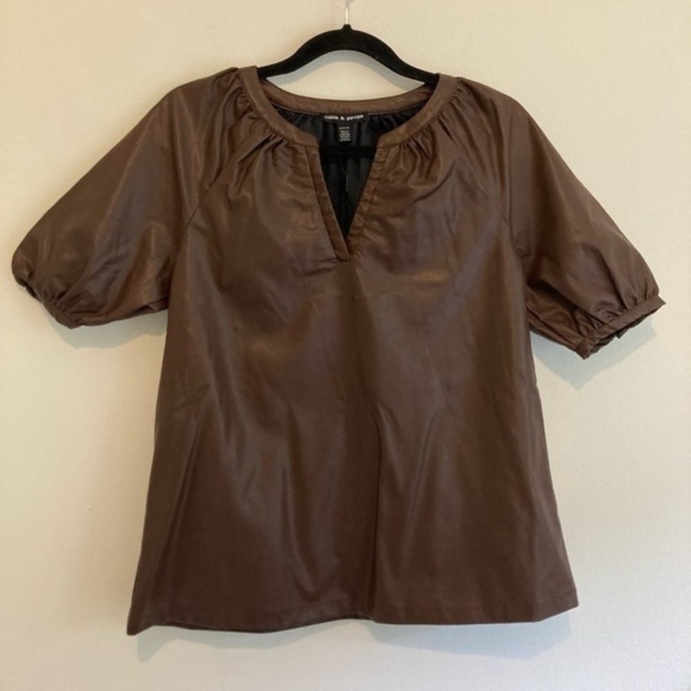 Cable & Gauge‎ Leather Blouse